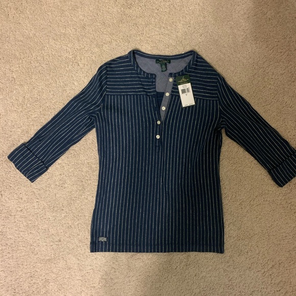 Lauren Ralph Lauren 3/4 Sleeve Top, S, NWT - Picture 2 of 7